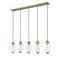 Z-Lite Arden Linear Chandelier, 5-Light, 4.75 In.W x 42 In.L x 12 In.H, Rubbed Brass/Clear 651P-5L-RB - alternate 4